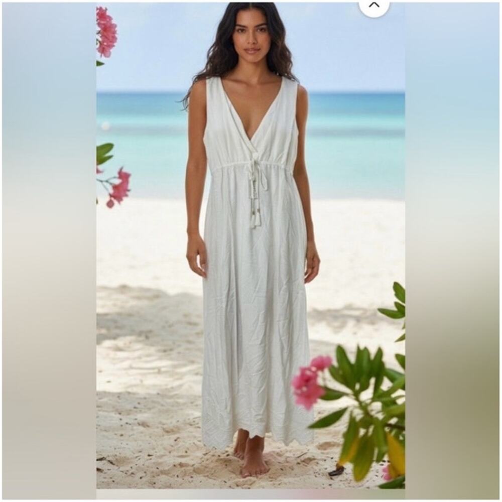 L*space By Monica Wise Rosie Cover Up V-Neck Sleeveless Dress Women's Small NWT